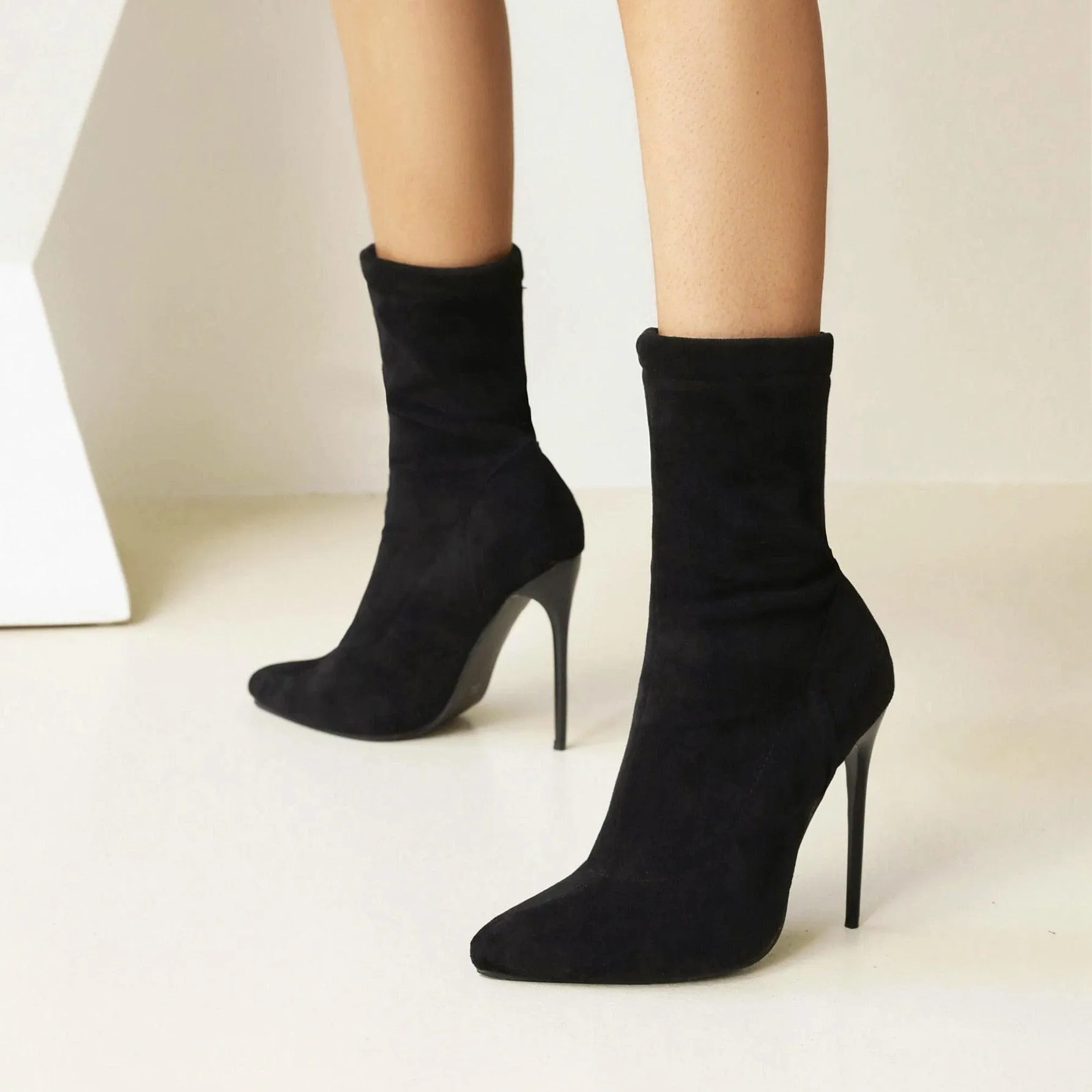 12 cm High Heel Ankle Boots