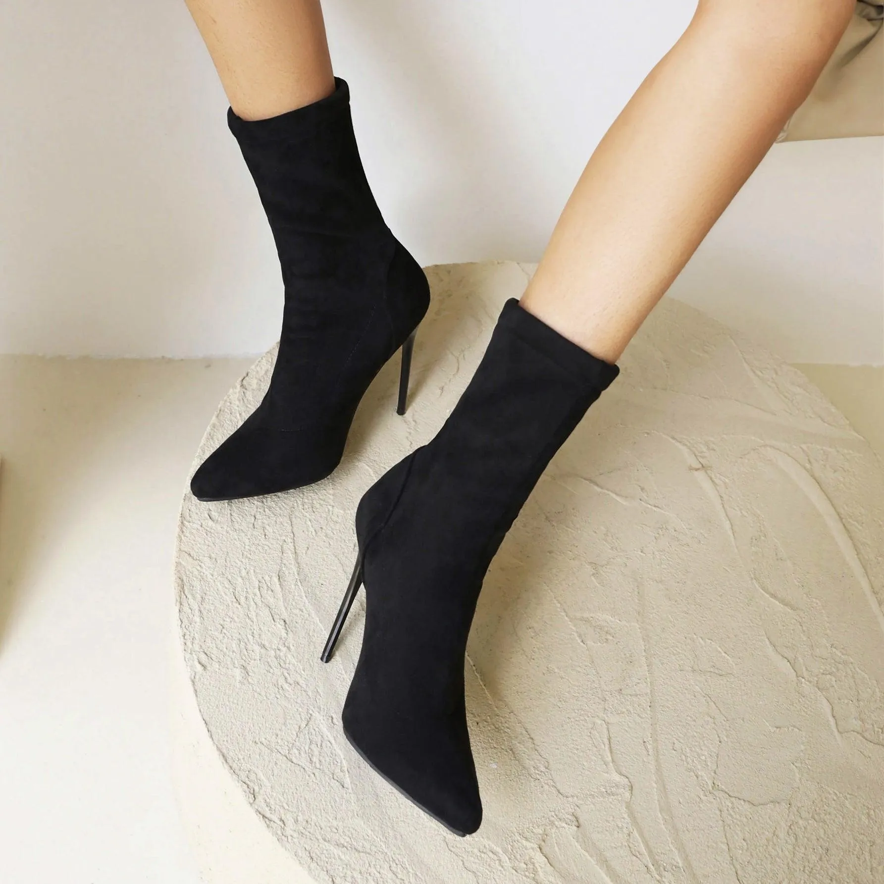 12 cm High Heel Ankle Boots