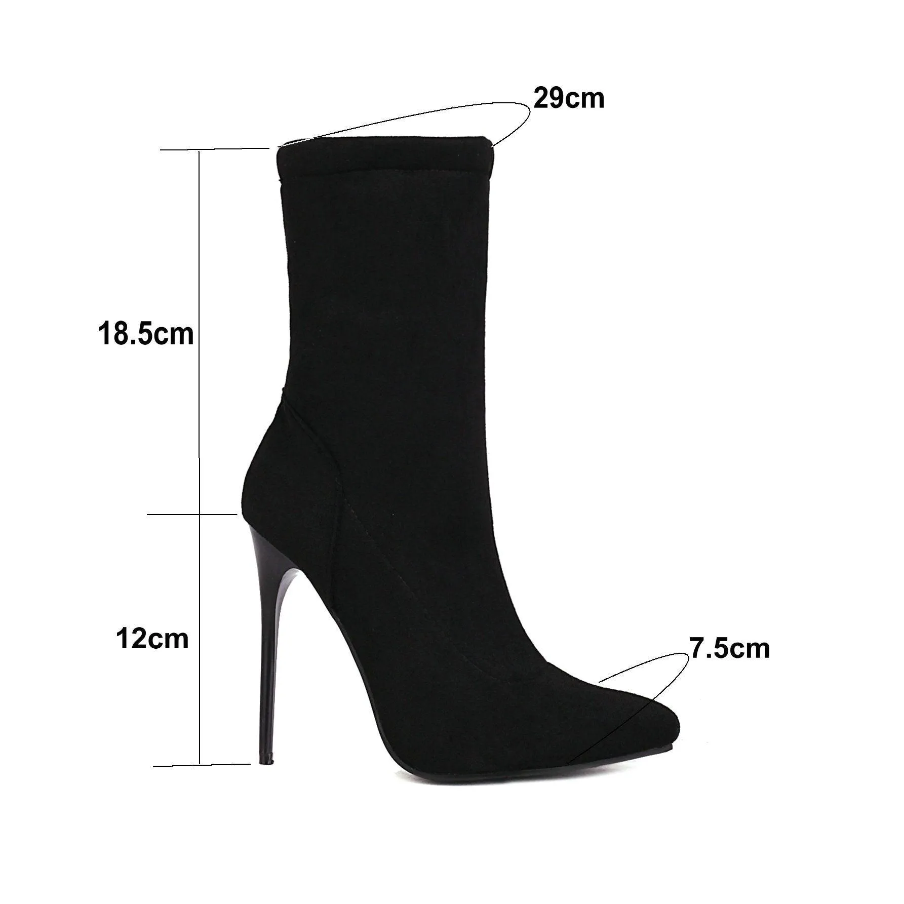 12 cm High Heel Ankle Boots