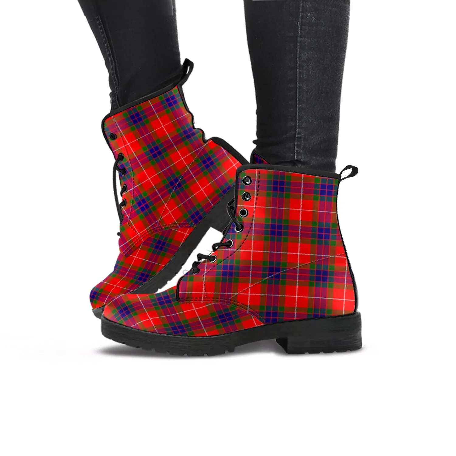 Abernethy Tartan Leather Boots