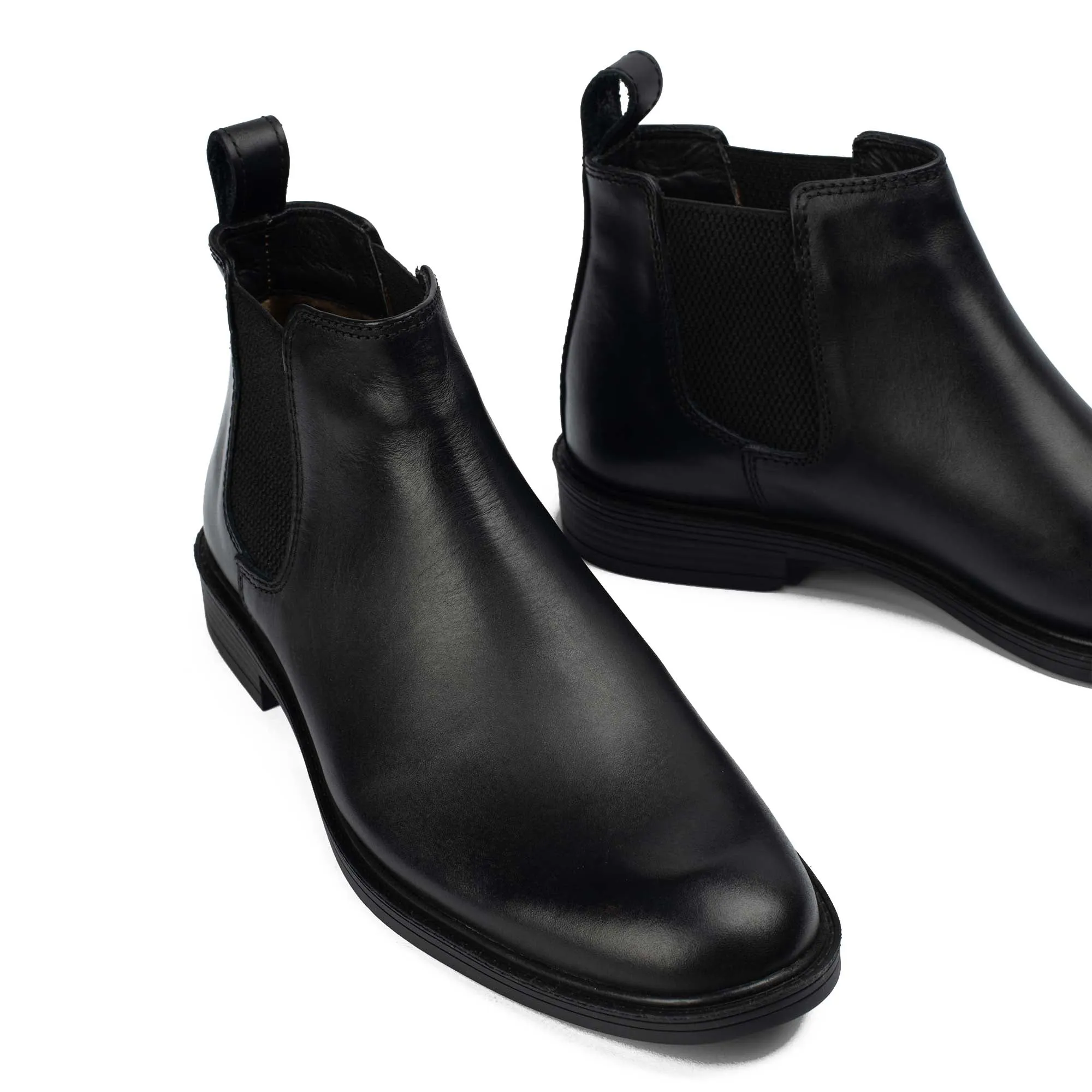 Adventurer BLACK Natural Leather Chelsea Boot