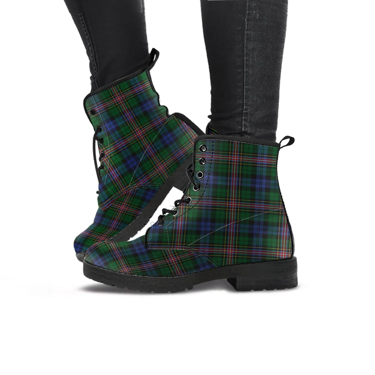 Allison Tartan Leather Boots