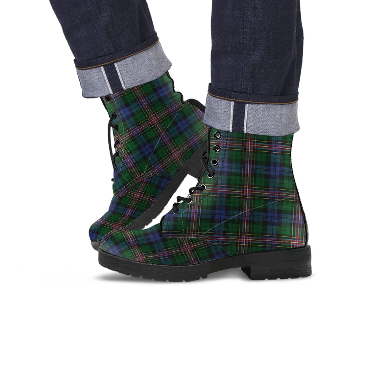 Allison Tartan Leather Boots