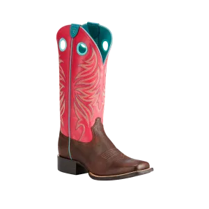 Ariat Women's Round Up Ryder Yukon Chocolate & Magenta Boots