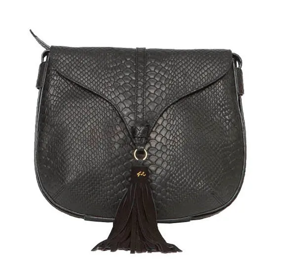 Arrow Crossbody in Black Python