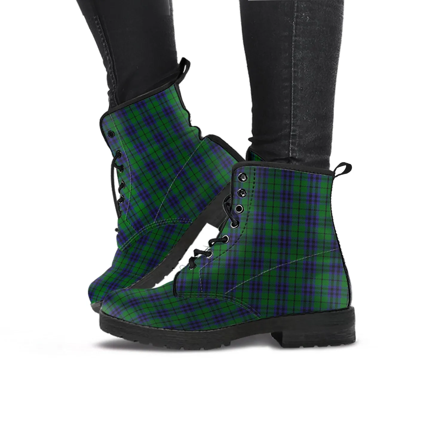 Austin Tartan Leather Boots