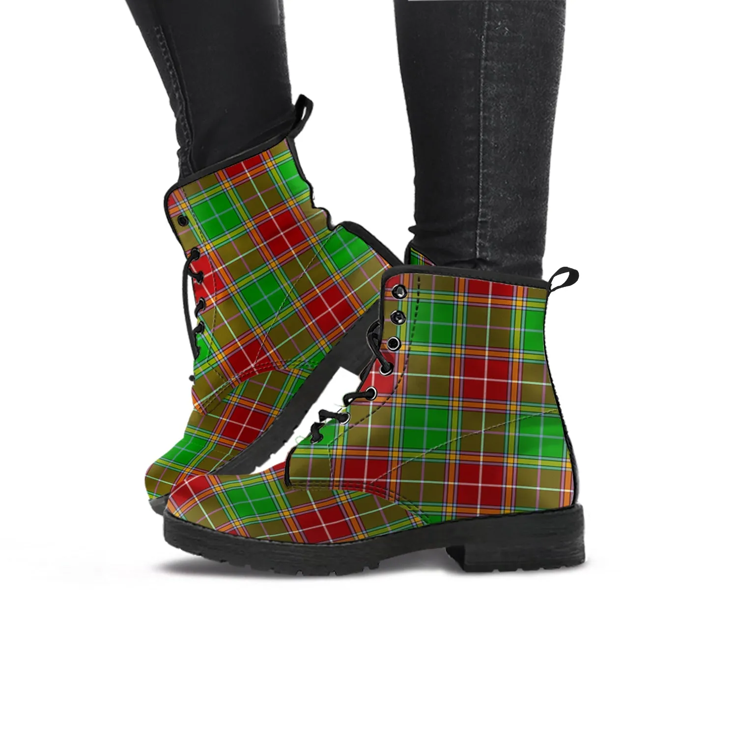 Baxter Modern Tartan Leather Boots