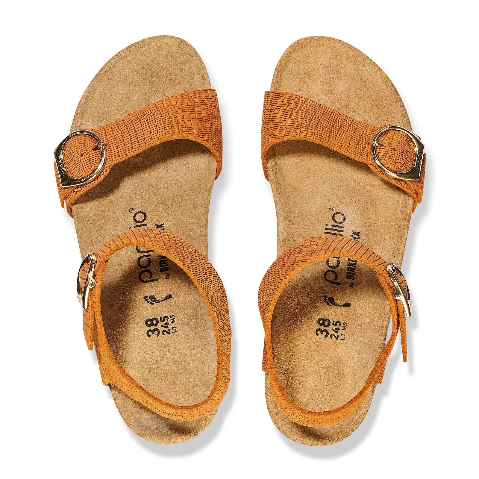 Birkenstock Soley Wedge Sandal (Women) - Embossed Burnt Orange Nubuck