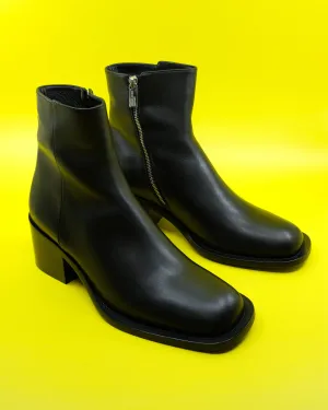 Black Square Toe Frankie Boot