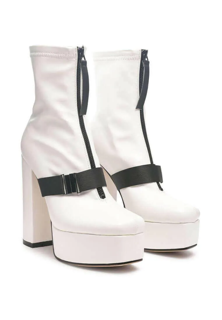 boomer chunky high block heel boots