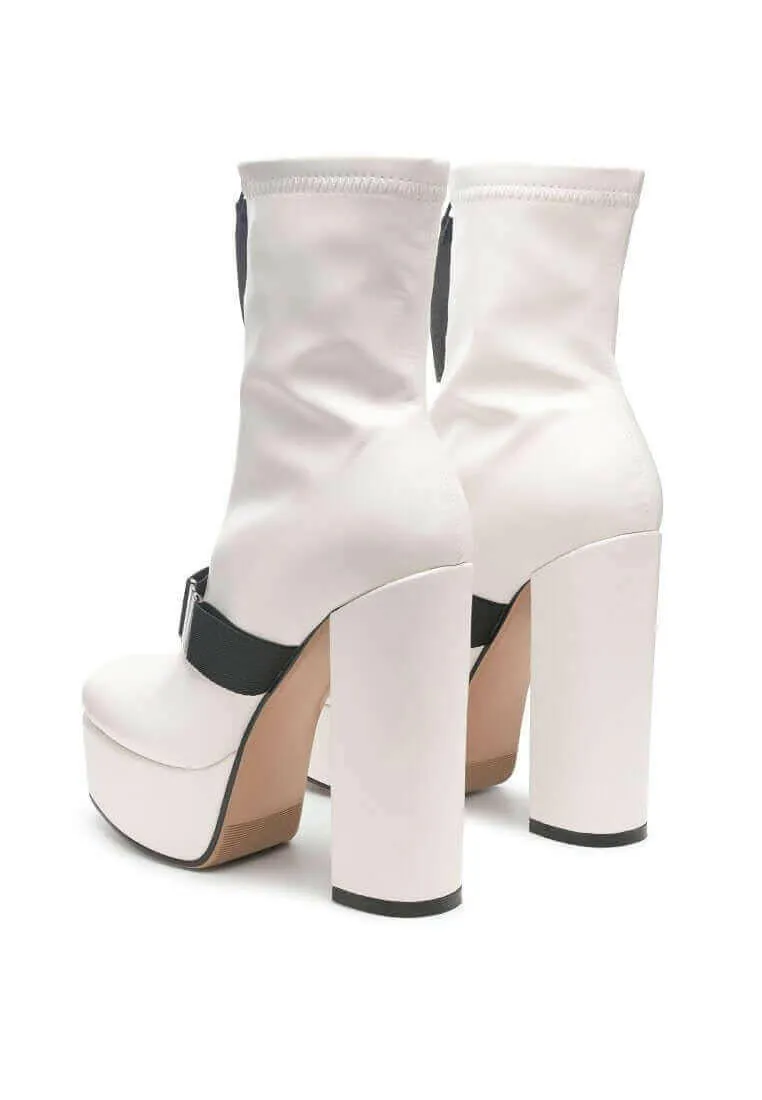 boomer chunky high block heel boots