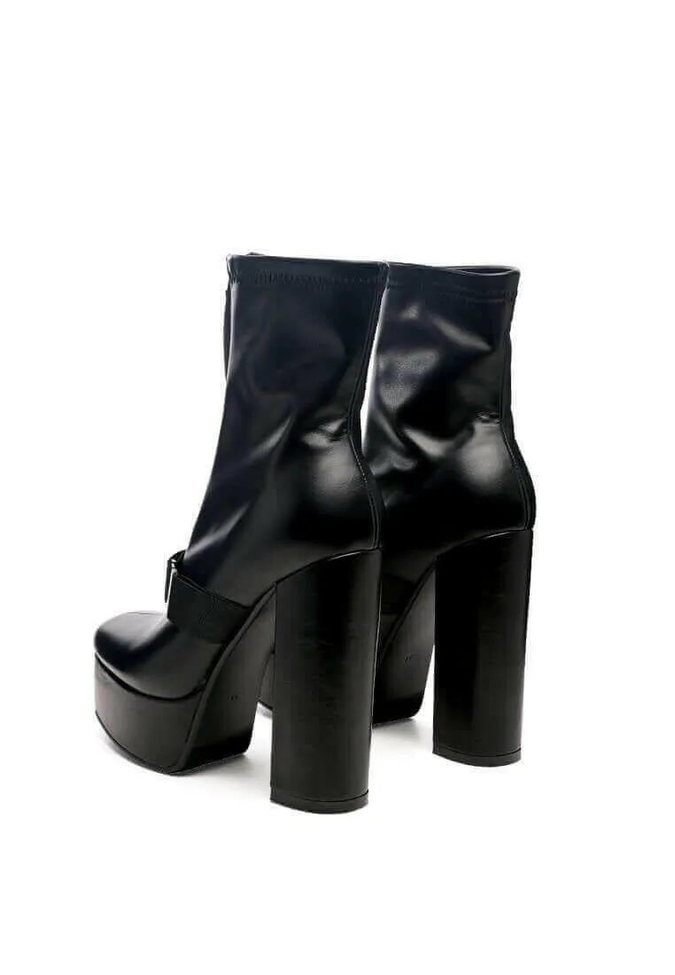 boomer chunky high block heel boots