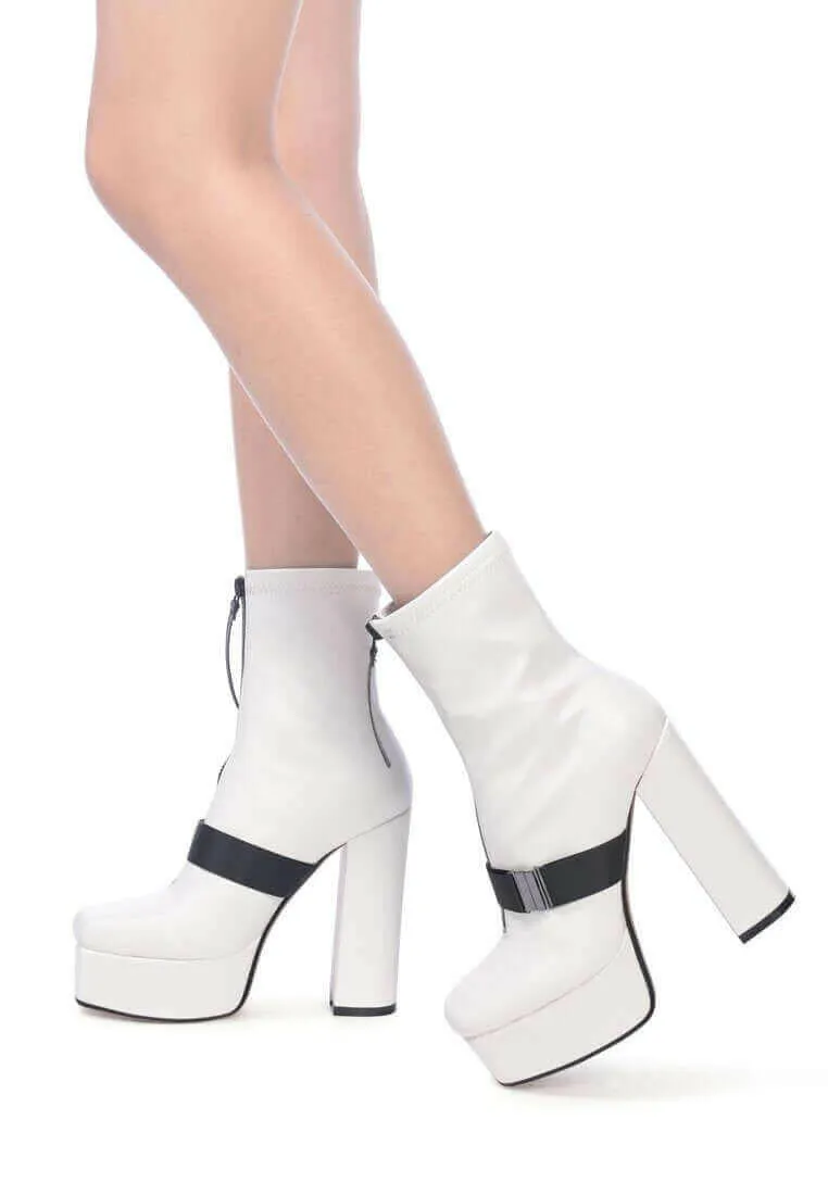 boomer chunky high block heel boots