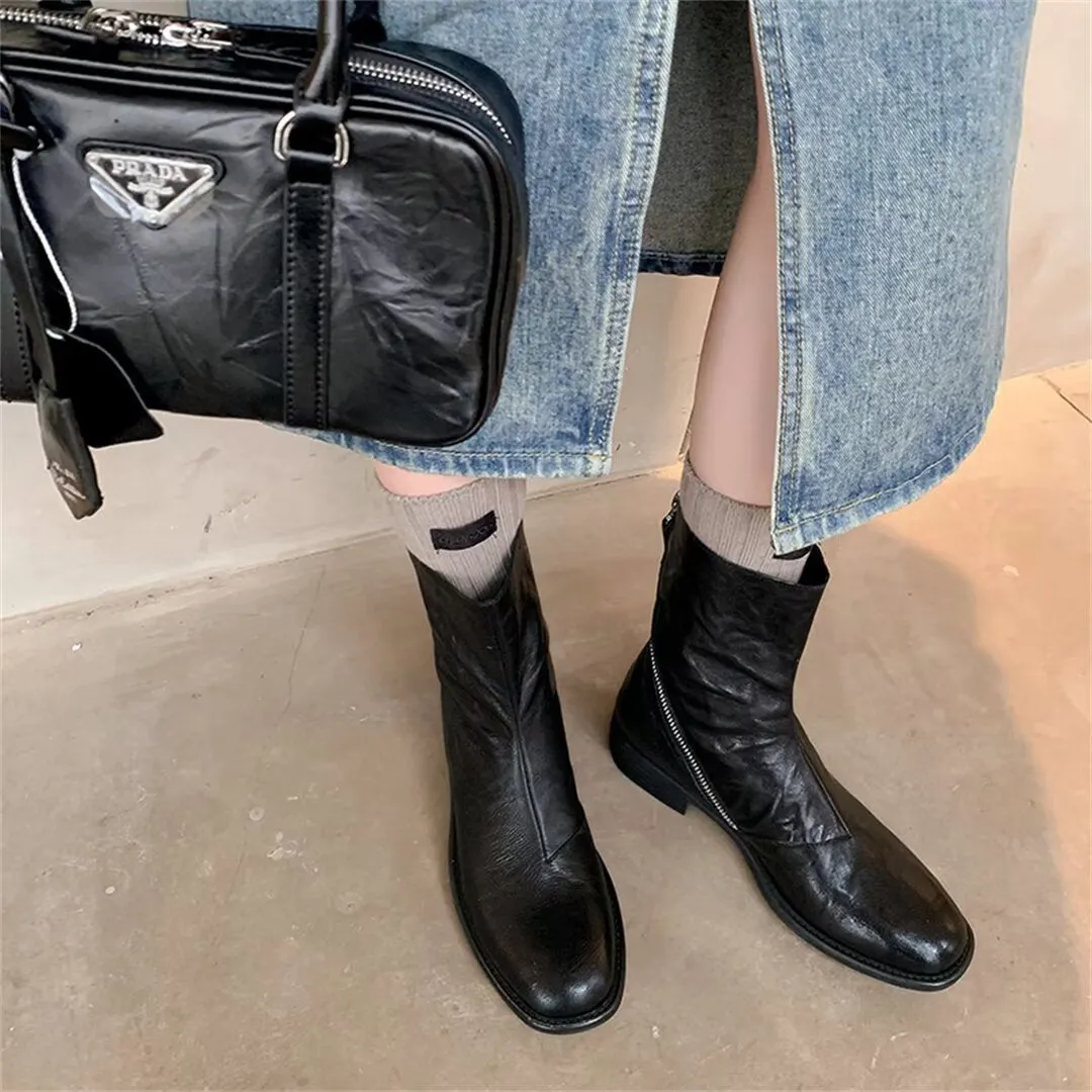 Casual Chic RoundToe Ankle Boots