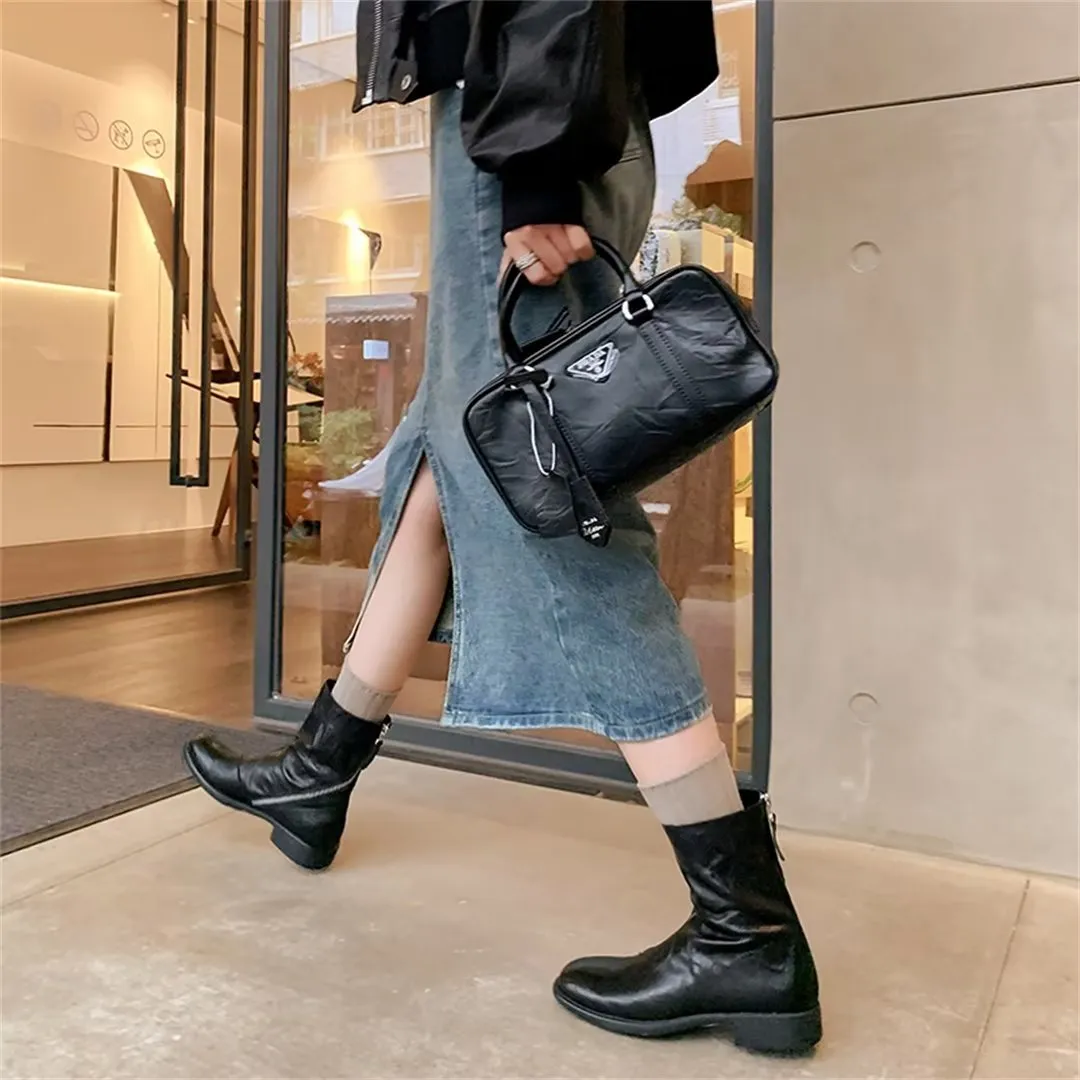 Casual Chic RoundToe Ankle Boots