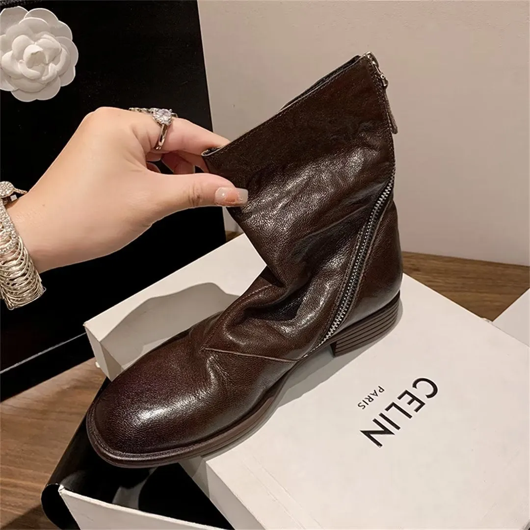 Casual Chic RoundToe Ankle Boots