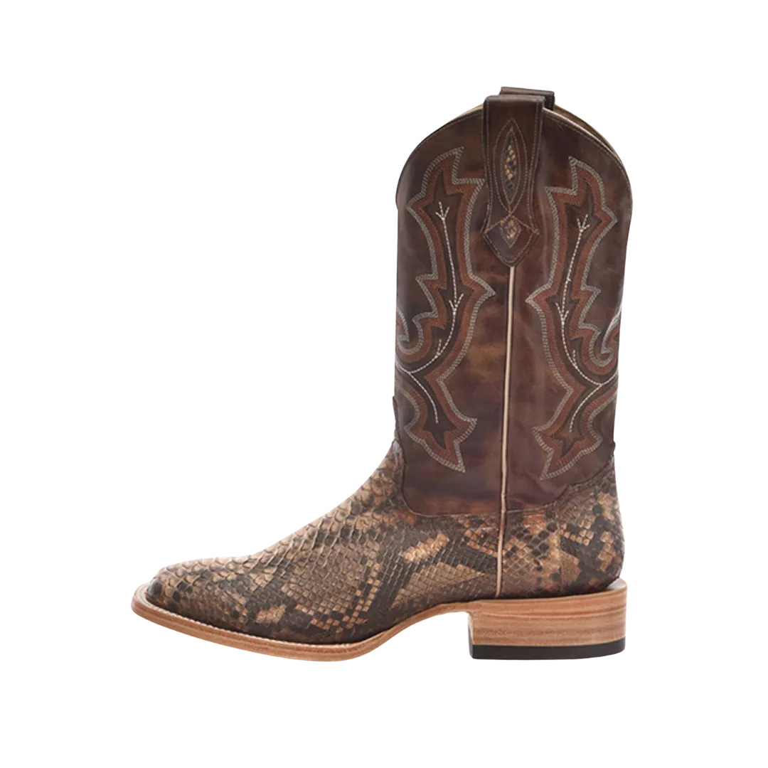 Corral Men's Exotic Python Western Broad Natural Brown Boots