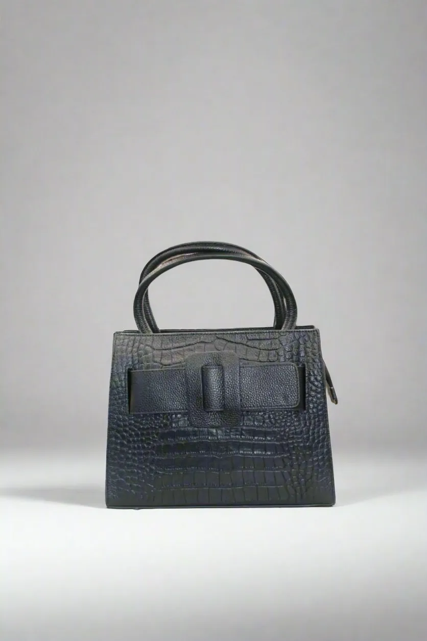 Crocodile-embossed bag