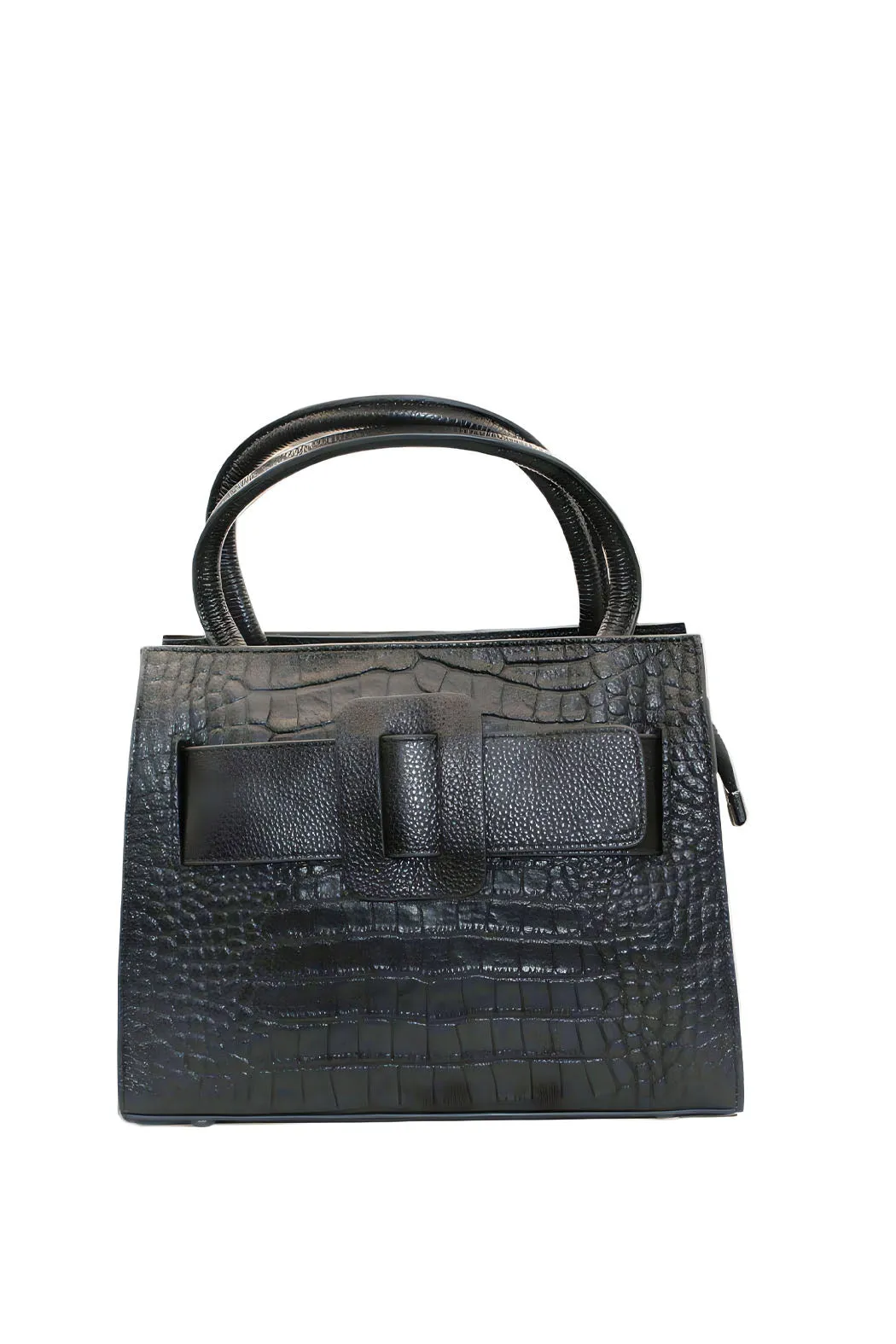 Crocodile-embossed bag