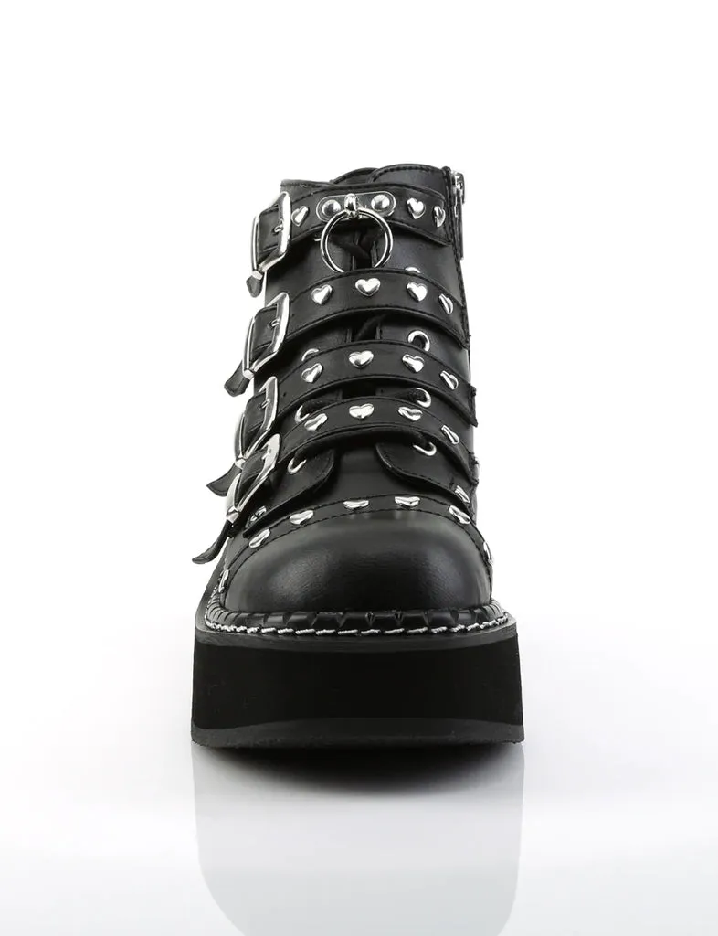 DEMONIA EMILY-315 - BLACK VEGAN LEATHER ✰ PRE ORDER ✰