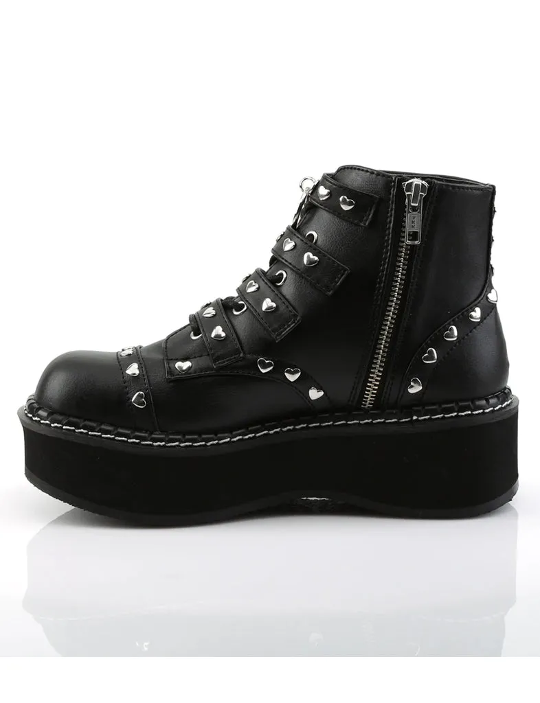 DEMONIA EMILY-315 - BLACK VEGAN LEATHER ✰ PRE ORDER ✰