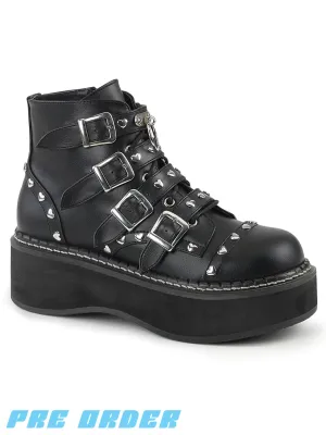 DEMONIA EMILY-315 - BLACK VEGAN LEATHER ✰ PRE ORDER ✰