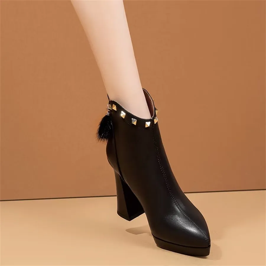 Elegant Zipper Pointed Toe Sculpted High Heel Boots