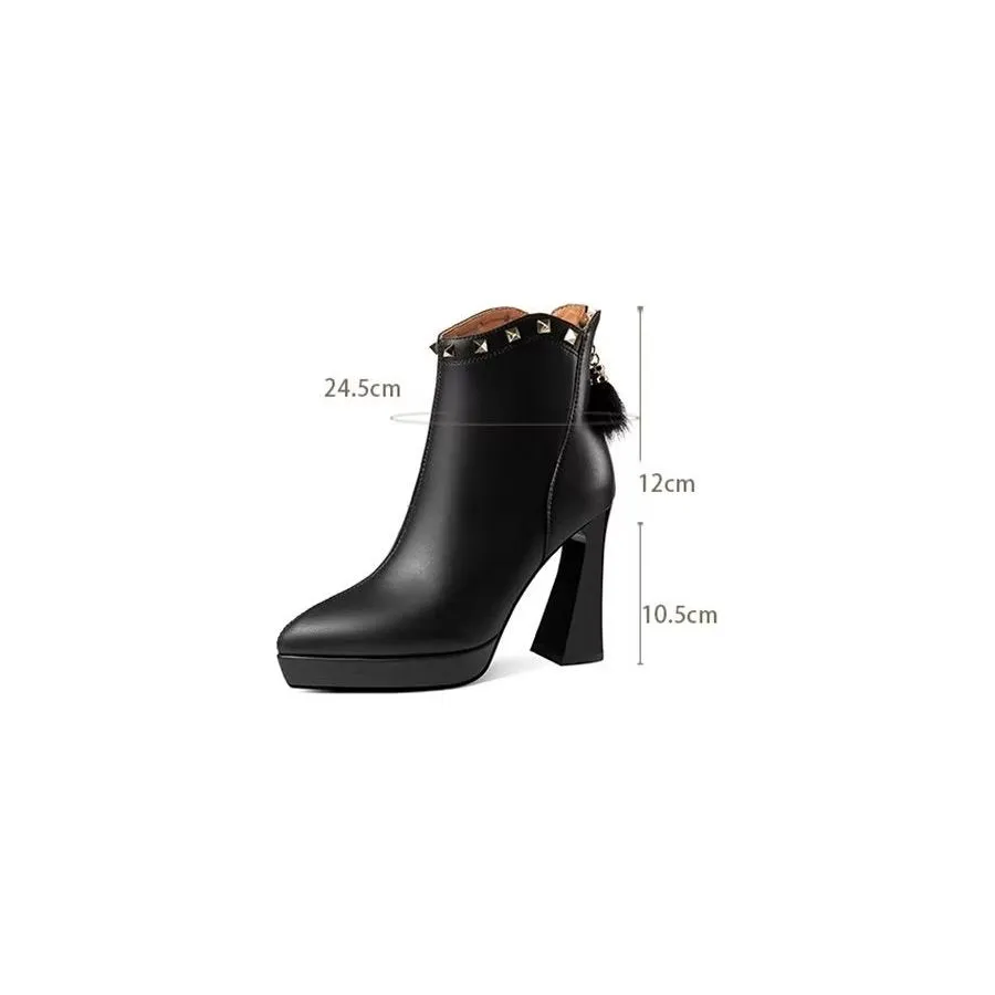 Elegant Zipper Pointed Toe Sculpted High Heel Boots