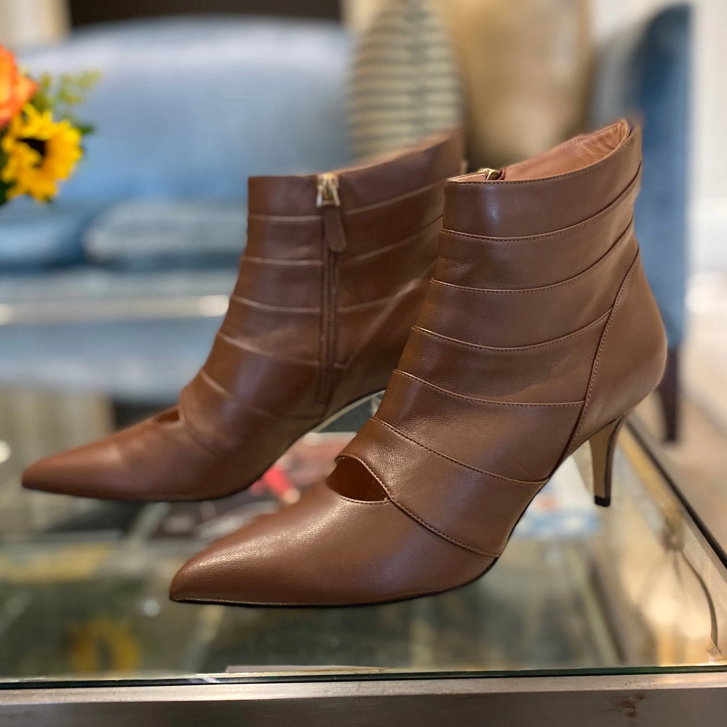 Elsie Low Heel Boot -Cocoa