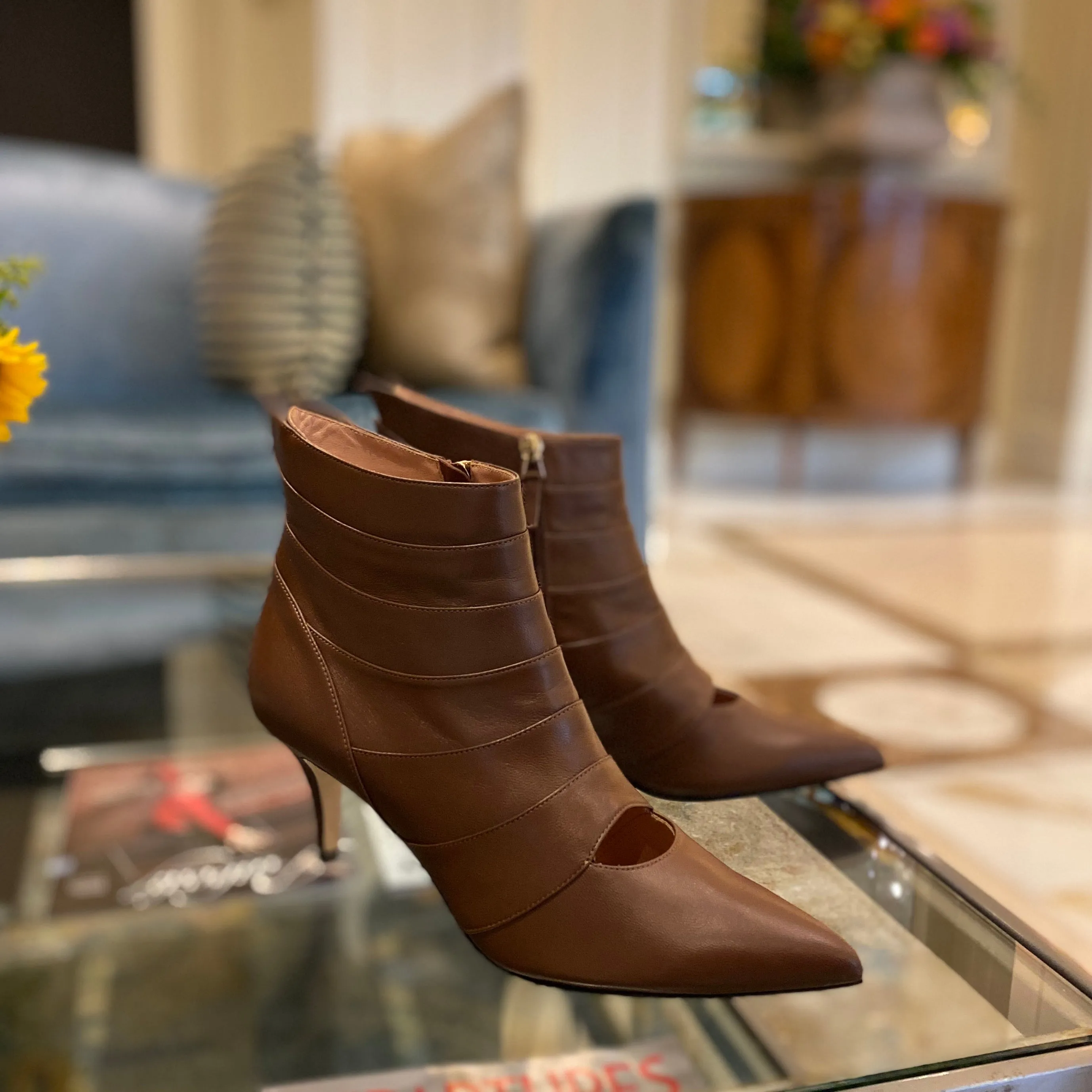 Elsie Low Heel Boot -Cocoa