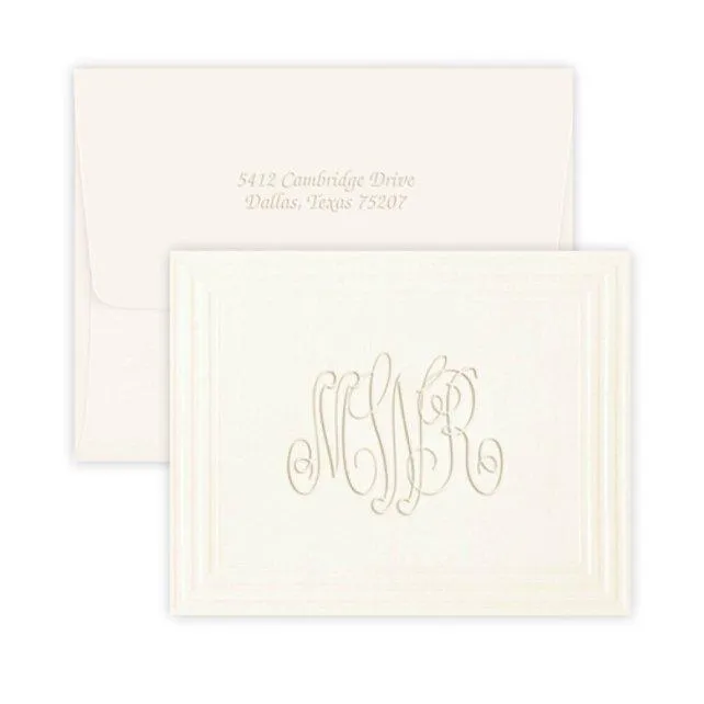 Embossed Monogram Stationery