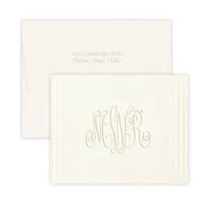 Embossed Monogram Stationery