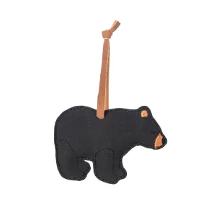 Faux Leather Bear Ornament