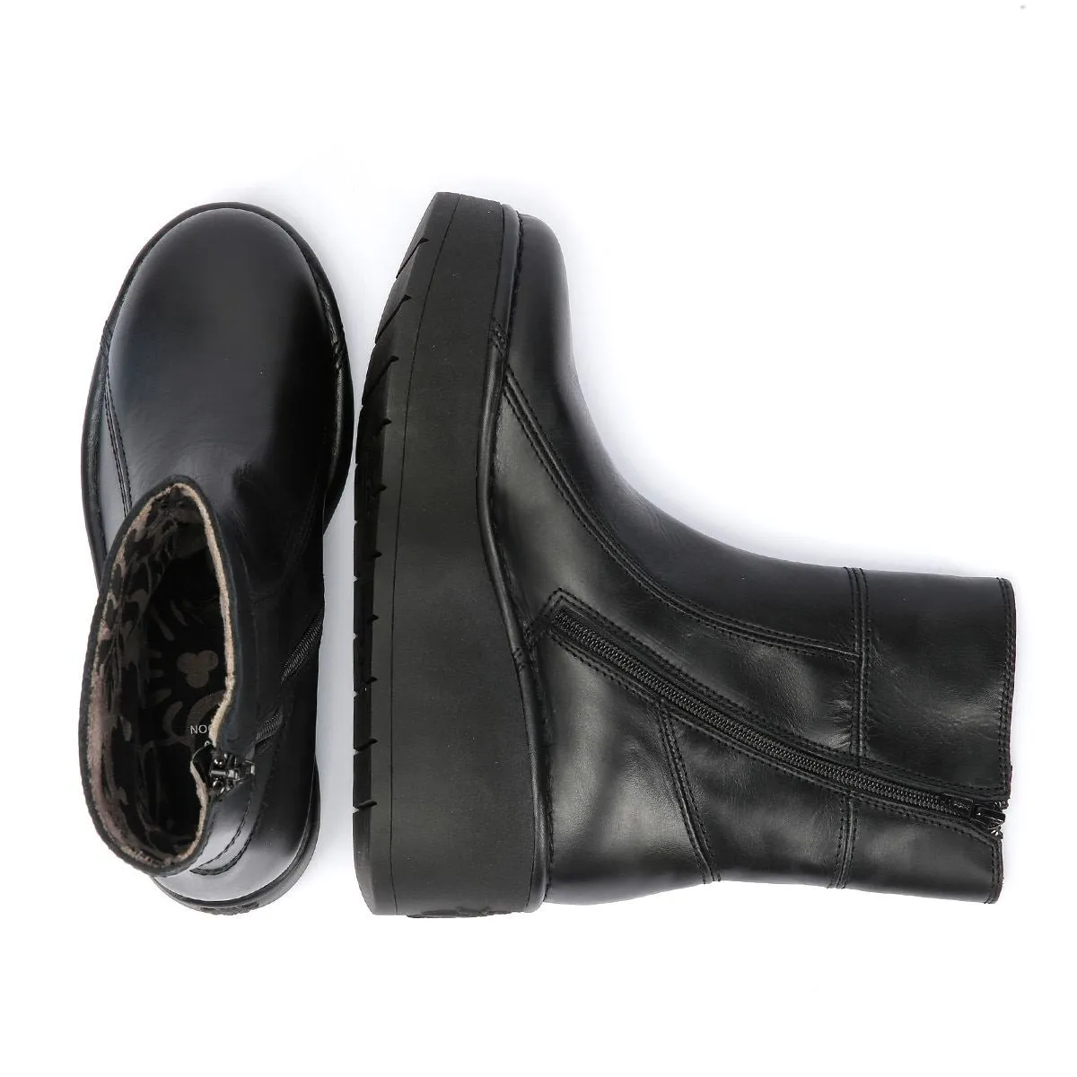 Fly London Hann Leather Women's Black Boots