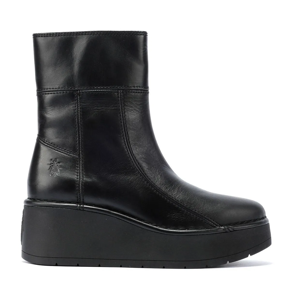 Fly London Hann Leather Women's Black Boots