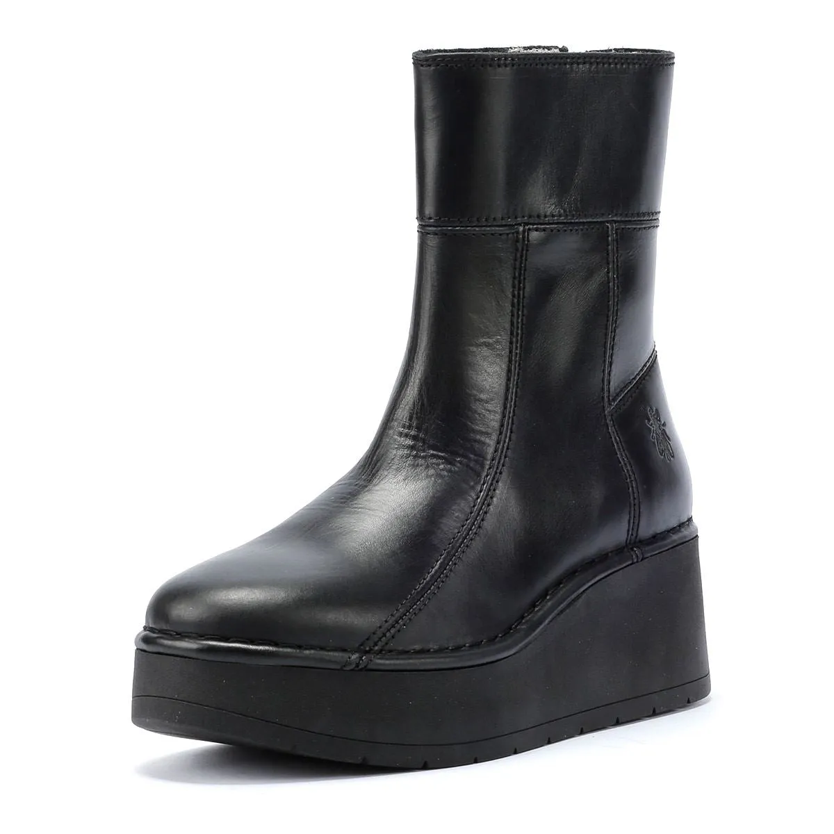 Fly London Hann Leather Women's Black Boots