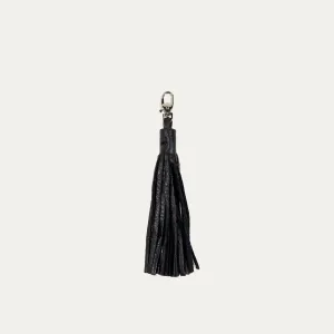 Fringe Tassle | Black   Silver Hardware