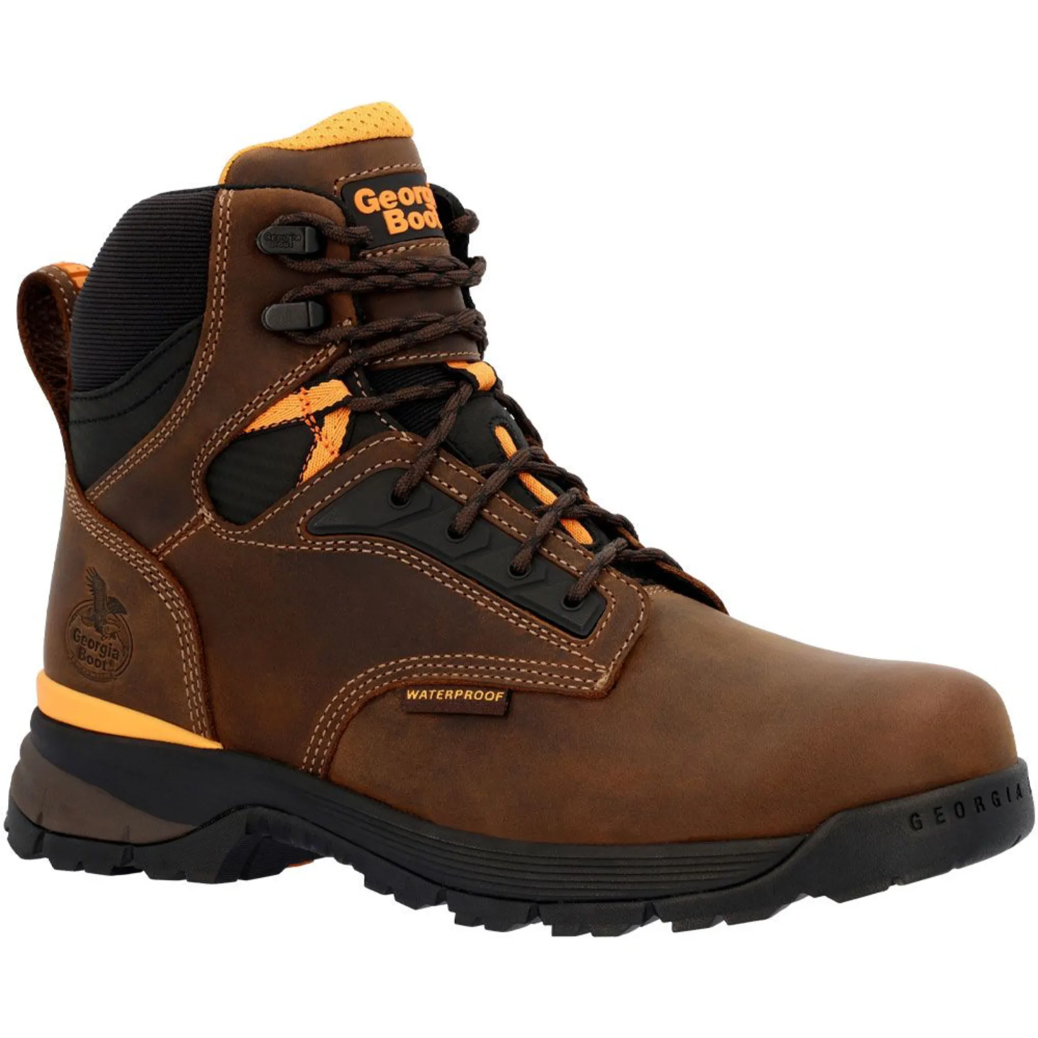 GEORGIA MEN'S BROWN 6IN STEEL TOE WORK BOOT - GB00597