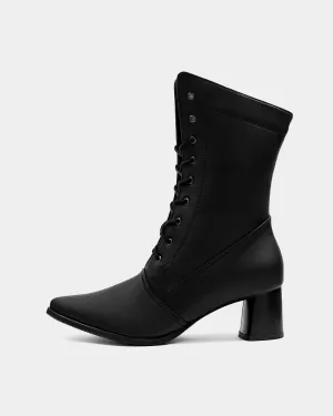 High Cactus Leather Boots Black