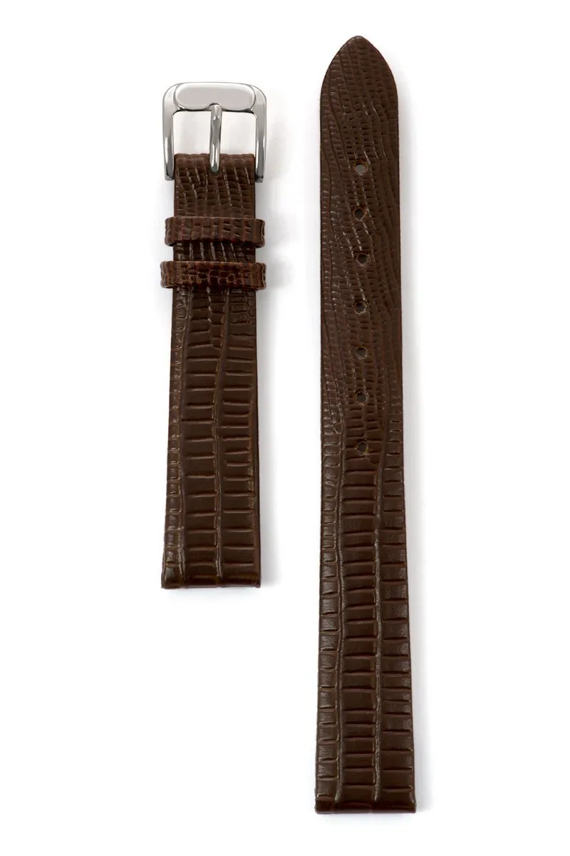 Ladies' Gator Lizard Grain band in Black and Brown