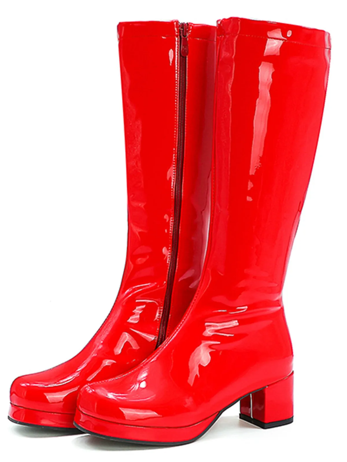 Latest Shiny Patent Leather Thigh-High Boots