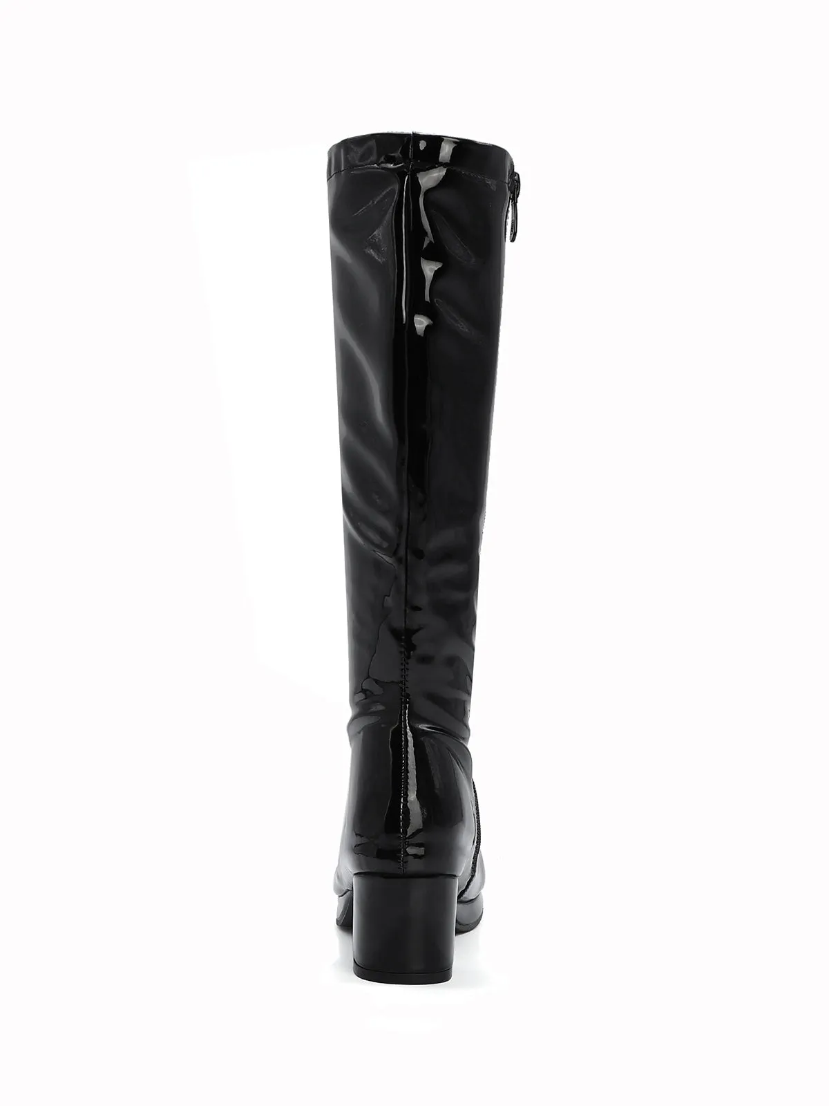 Latest Shiny Patent Leather Thigh-High Boots