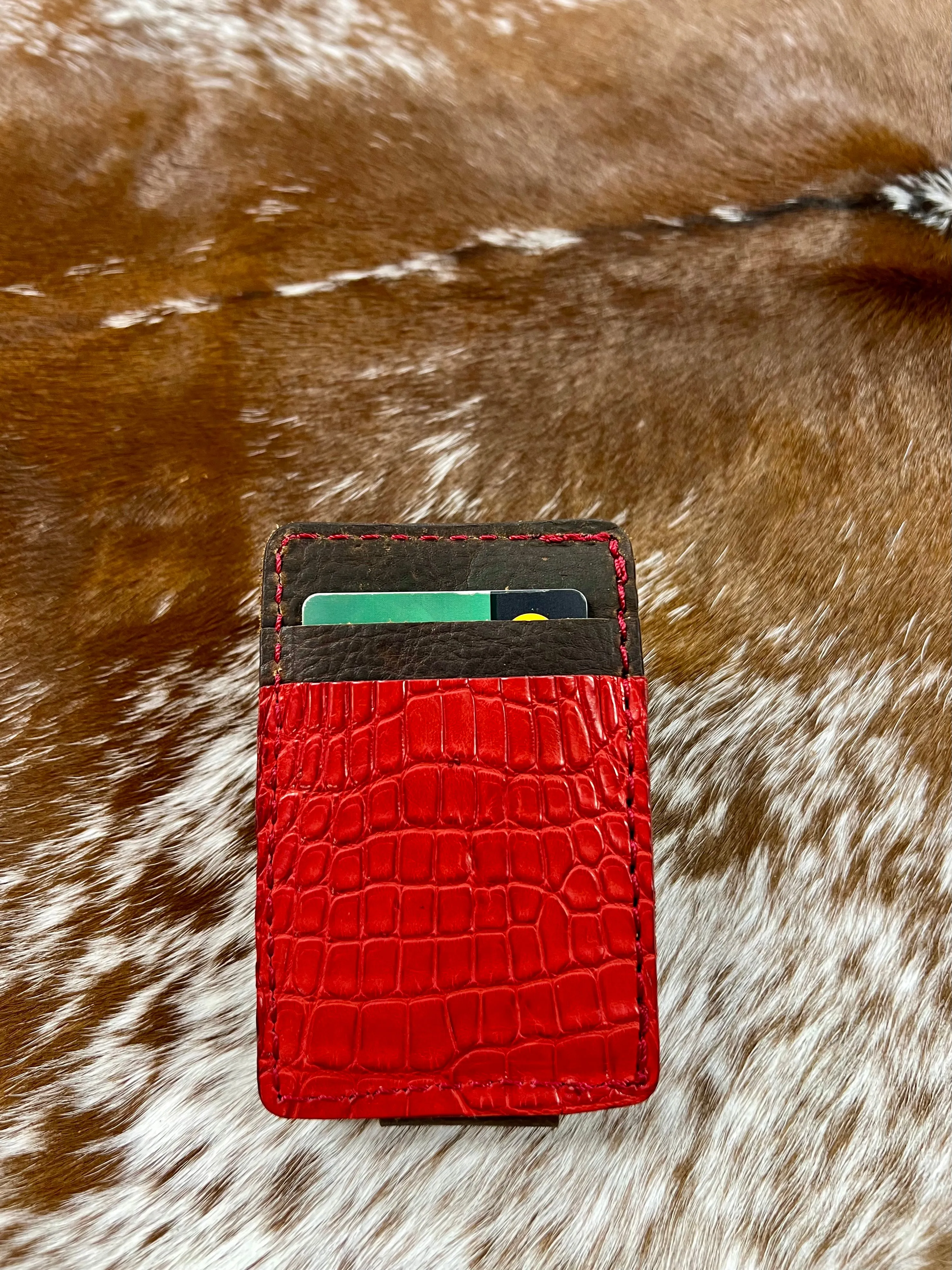 Lil' Hefe Handcrafted Red Alligator Leather Wallet