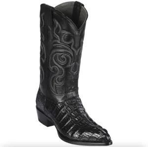 Los Altos Black Crocodile J-toe Cowboy Boots