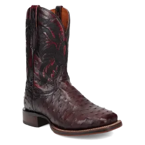 Men's Dan Post Alamosa Black Cherry Full Quill Ostrich with 11" Tops - DP5012