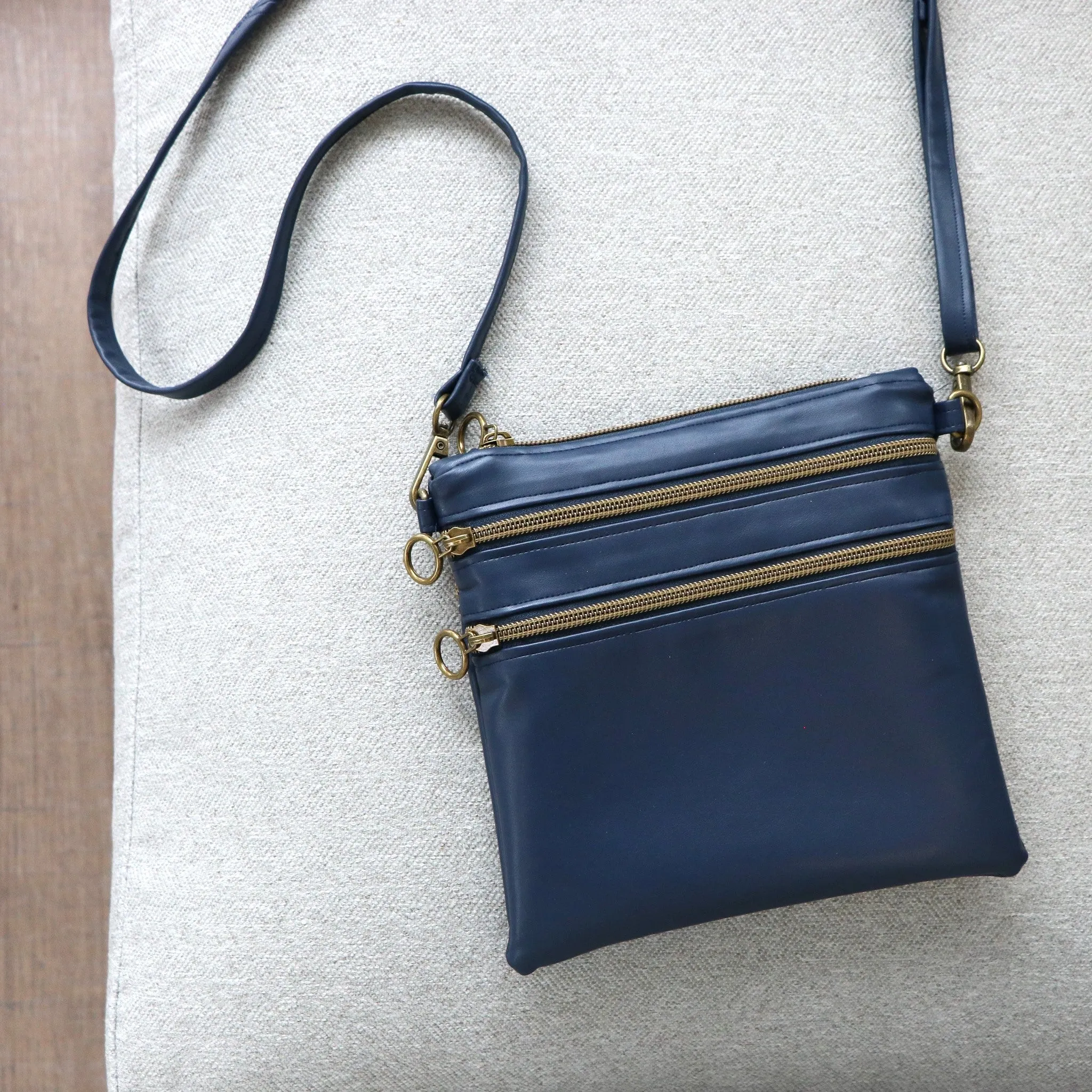 Navy Lite Faux Leather