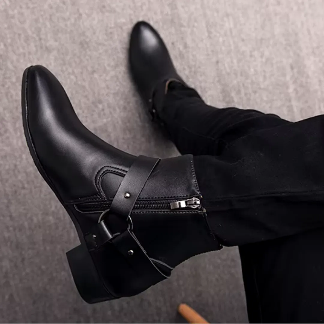 PU Leather Men Winter Fashion Boots