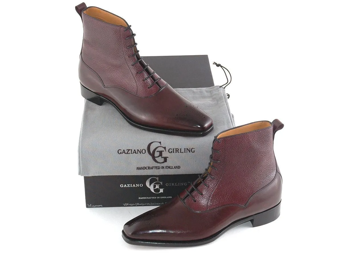 "Wigmore" Boots in Vintage Rioja Calf & Highland Grain - TG73