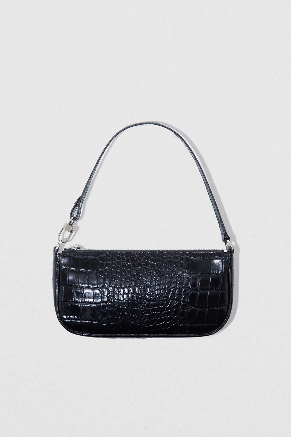 Rachel Black Croco Embossed Leather