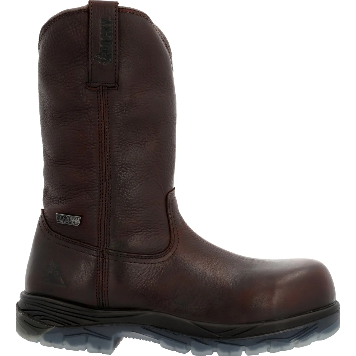 Rocky Mens Brown Leather Forge Wellington CT Work Boots